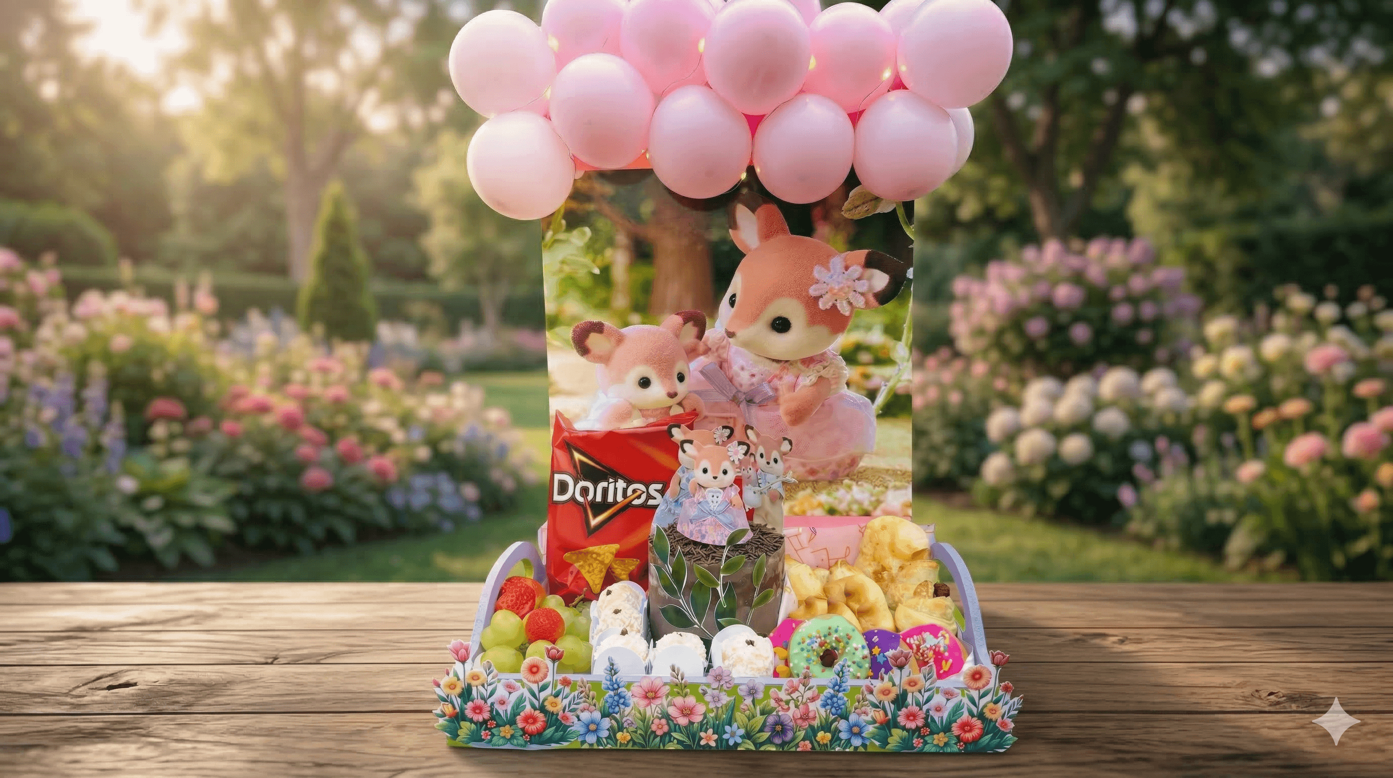 Festa na Cesta - fundo decorativo